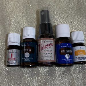 5pc young Living Oils & nThieves Spray